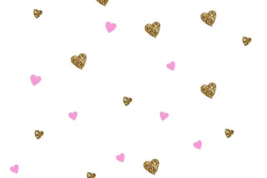 White Pink Gold Ditsy Hearts Iphone Phone Wallpaper Backgrounds ...