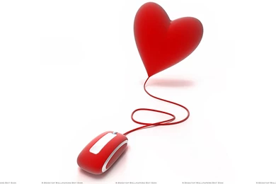 Mouse Love Heart And White Backgrounds Wallpapers