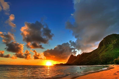 Hawaii Sunset Backgrounds Wallpapers : Nature Wallpapers   Semrawut