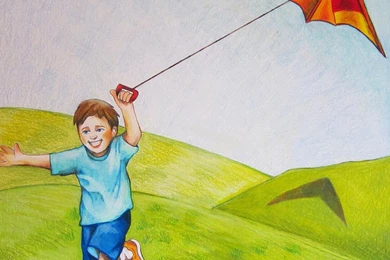 Kite Flying Fun Cartoon Hd Wallpapers   Free Hd Wallpapers