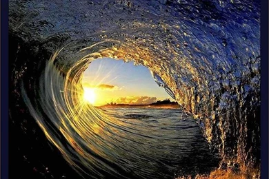 Wallpaper: Tidal Wave, Nature, Sea, Spectacular, Magnificent, Sun ...