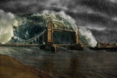 Tidal Wave Destroying London By SamiceHrabace On DeviantArt