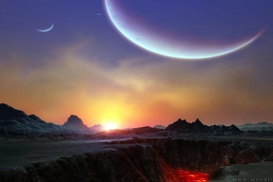 Wallpapers Mystic Nature Free Hd Sun And Moon X Widescreen ...