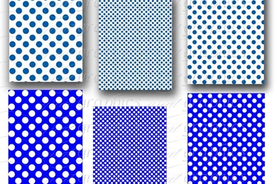 Printable Hanukkah Polka Dot Digital Backgrounds Sheets