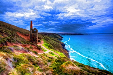Tin Mine In Cornwall Artistic Backgrounds   1280x1024 Pixels