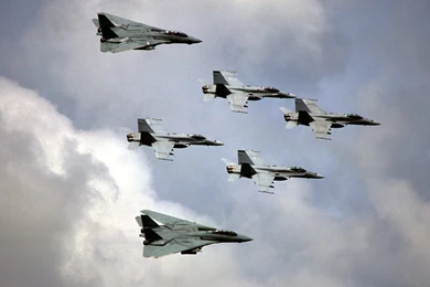 Aircraft / Planes: Navy Fleet Six Ship F14 And FA18, Picture Nr. 13875