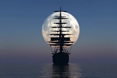 Sailboat Moon Wallpapers