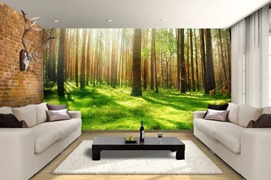 Misty Tree Wallpapers Design Custom Wallpapers Mural Print By Jw ...