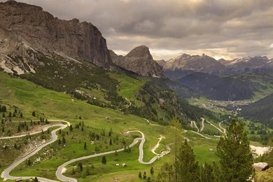 Mountain Road In The Italian Alps Free Desktop Backgrounds And ...