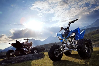 Blue Yamaha ATV Landscape Wallpapers HD / Desktop And Mobile ...