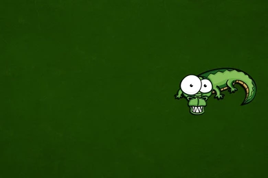 Crocodile Goggle Eyed Minimalism Funny Cartoon Hd Wallpapers Wallpapers