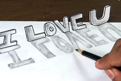 I Love You Pencil Art Wallpapers