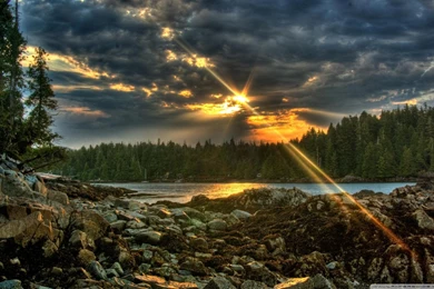 Sun Rays Through Clouds HD Desktop Wallpapers : High Definition ...