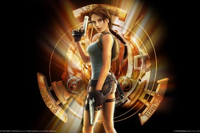 Lara Croft, Wallpaper, Rain, Widescreen (