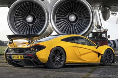 HD Backgrounds P1 McLaren Yellow Color Airplane Turbines Supercar ...