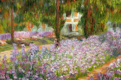Irises In Monet S Garden Wallpapers   (