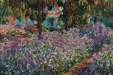 Claude Monet Painting : Le Jardin De Monet, Les Iris , Claude ...