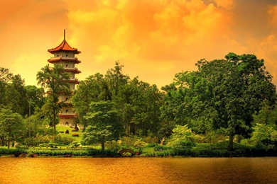 Paisaje Naturaleza Asiatico Pagoda Wallpapers