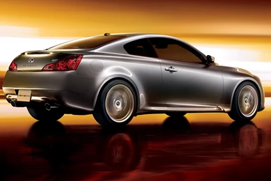 Black Infiniti G37 With Sunset Desktop Wallpapers