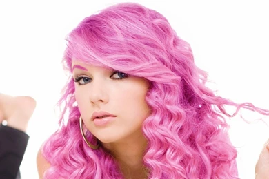 Download Wallpapers 2560x1080 Taylor Swift, Pink Hair, Hair, Face ...