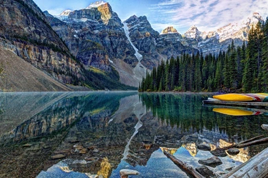 Moraine Lake Banff National Park Lake Mountains Wallpapers ...