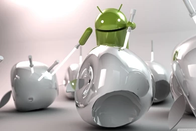 HD 3D Android Vs Applae Wallpapers Widescreen Full Size ...