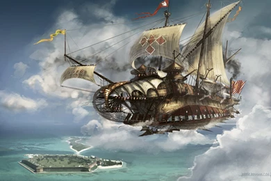 Fantasy Airship Wallpapers