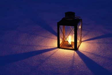 Night Snow Lantern Desktop Wallpapers   1280x800   Holiday ...