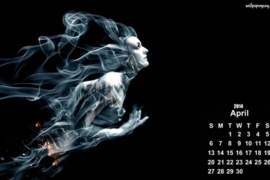 Wallpapers F Smoke Cffapril Calendar Hd 2560x1600