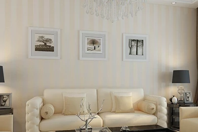 Non Woven Wallpapers Roll Classic Metallic Glitter Stripe Wallpapers ...