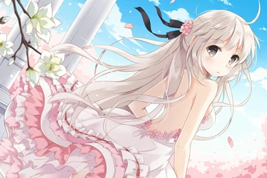 Download 1920x1200 Anime Girl, Cute, Spring, Cherry Blossoms, ACG ...