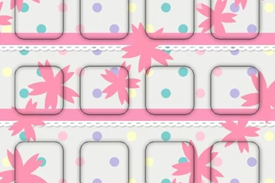 Pink Flower Shelf Wallpapers Iphone 4