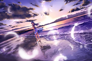 Girl On The Beach HD Wallpapers