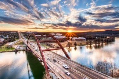 Pennybacker Bridge, Austin, Texas HD Desktop Wallpapers : High ...