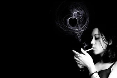 Awesome Smoke Girl Monochrome Hd Wallpapers   (