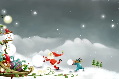 Jovial Christmas Scene   HD Wallpapers Widescreen   2880x1800