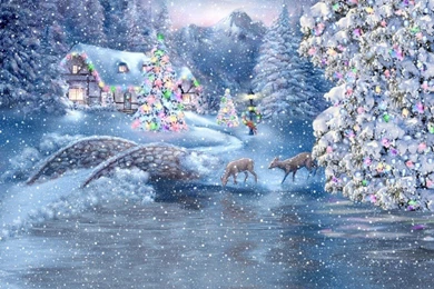 Beautiful christmas scene christmas wallpapers
