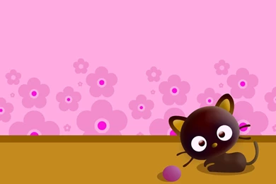 Cute Cat With Pink Backgrounds