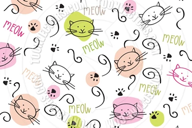 Cartoon Backgrounds Pattern With Cute Cats By Claudia Balasoiu ...