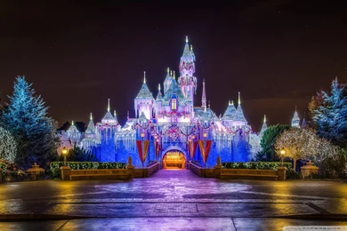 Disneyland Castle Christmas Wallpapers