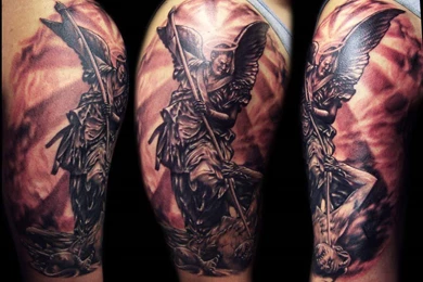 Wallpapers Tattoo Art St Michael 1024x721