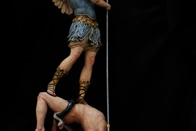 St. Michael The Archangel Casting Satan Into Hell. By ...