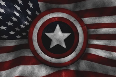 Captain America Shield And American Flag HD Winsome Wallpapers Free ...