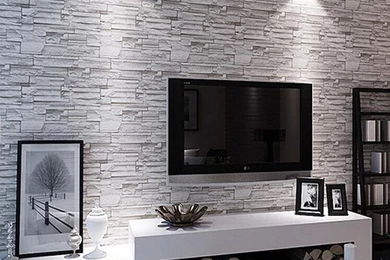 Aliexpress.com : Buy 3D Bricks Stone Slate Wallpapers 10m/Roll Bar ...