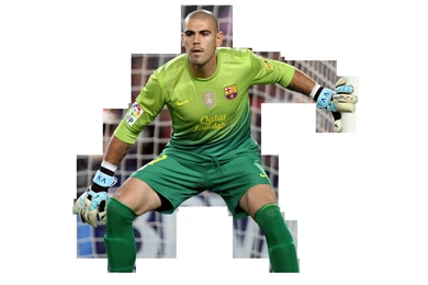 The Player Of Barcelona Victor Valdes On White Backgrounds ...