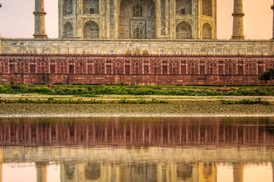 HD Backgrounds Taj Mahal Agra India Yamuna River Reflection ...
