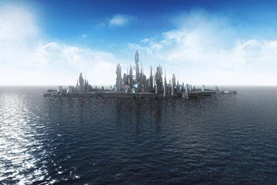 Stargate City Water Base Hd Wallpapers   (