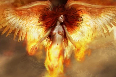 Wallpapers Fallen Angel Fantasia Anjo Fiery Pap Is De Parede ...