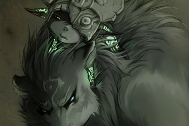 Zelda Twilight Princess Midna Artwork Fan Art Wolves