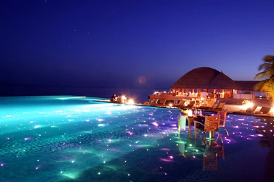 Download Wallpapers 3840x2160 Maldives, Tropical, Resort, Evening ...